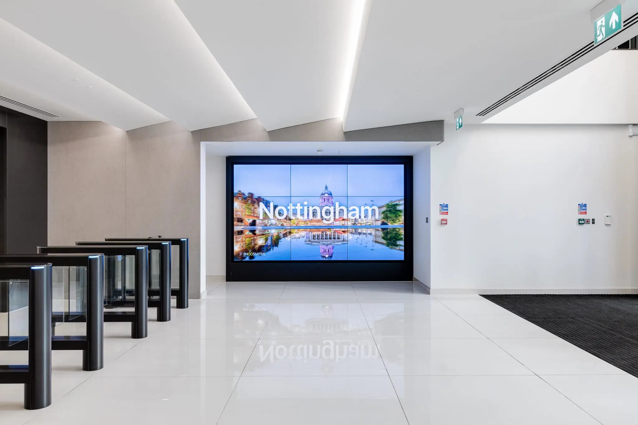 Digital Screen Signage in a reception